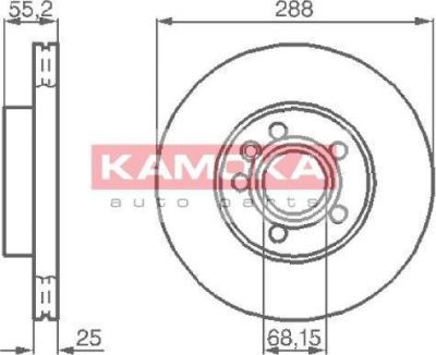 KAMOKA 1031691 тормозной диск на FORD GALAXY (WGR)