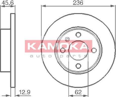 KAMOKA 1031750 тормозной диск на SKODA FELICIA I Fun (797)