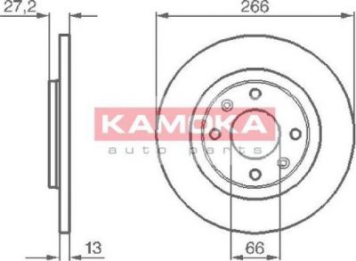 KAMOKA 1032000 тормозной диск на PEUGEOT PARTNER фургон (5)