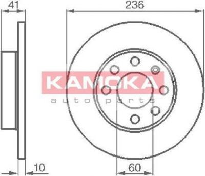 KAMOKA 103208 тормозной диск на OPEL KADETT E Наклонная задняя часть (33_, 34_, 43_, 44_)