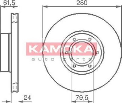 KAMOKA 1032134 тормозной диск на OPEL MOVANO Combi (J9)