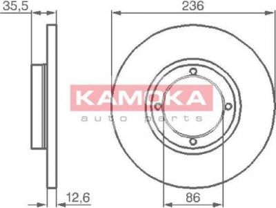 KAMOKA 1032152 тормозной диск на DAEWOO MATIZ (KLYA)