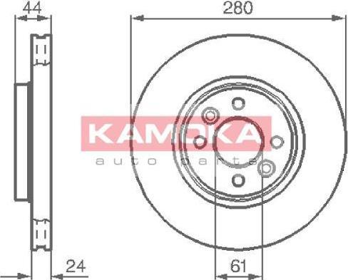 KAMOKA 1032248 тормозной диск на RENAULT MEGANE I Cabriolet (EA0/1_)