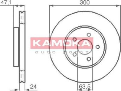 KAMOKA 1032250 тормозной диск на FORD MONDEO III (B5Y)