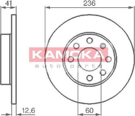 KAMOKA 103232 тормозной диск на OPEL ASCONA C Наклонная задняя часть (84_, 89_)