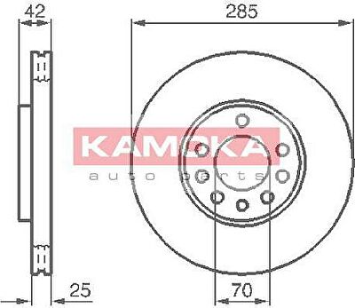 KAMOKA 1032382 тормозной диск на SAAB 9-3 (YS3F)