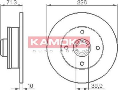 KAMOKA 103274 тормозной диск на VW PASSAT Variant (3A5, 35I)