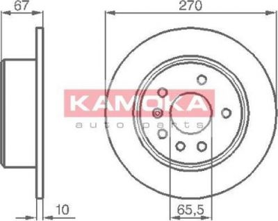 KAMOKA 103478 тормозной диск на OPEL OMEGA A (16_, 17_, 19_)