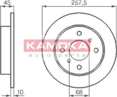 KAMOKA 103534 тормозной диск на NISSAN PRIMERA (P10)