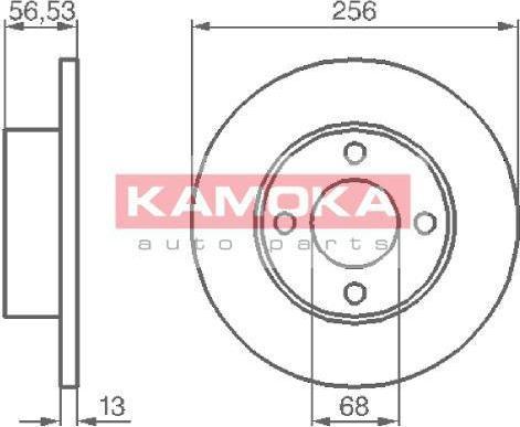 KAMOKA 103636 тормозной диск на AUDI 80 Avant (8C, B4)