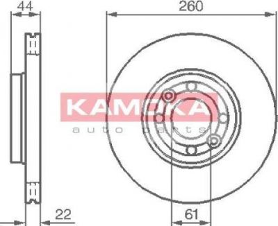 KAMOKA 1038534 тормозной диск на RENAULT MEGANE II седан (LM0/1_)