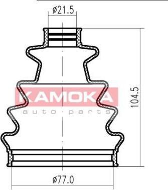 KAMOKA 1146514 пыльник, приводной вал на FIAT DOBLO вэн (223, 119)