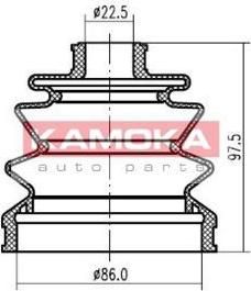 KAMOKA 1146538 пыльник, приводной вал на NISSAN ALMERA I (N15)