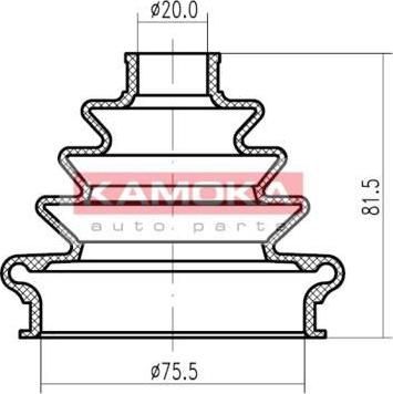 KAMOKA 1146632 пыльник, приводной вал на AUDI 80 (81, 85, B2)