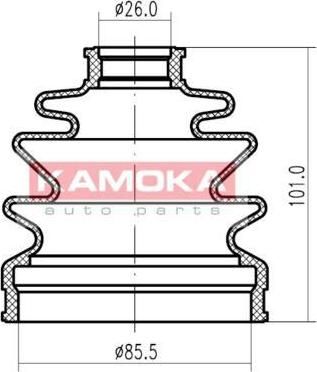 KAMOKA 1146956 пыльник, приводной вал на OPEL KADETT E фургон (37_, 47_)