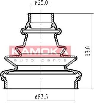 KAMOKA 1147036 пыльник, приводной вал на FIAT MAREA (185)