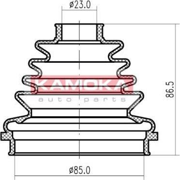 KAMOKA 1147094 пыльник, приводной вал на AUDI 80 Avant (8C, B4)