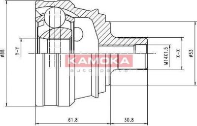 KAMOKA 6276 Шарнирный комплект, приводной вал