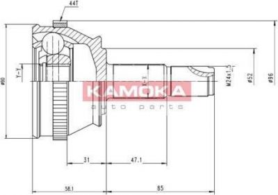 KAMOKA 6690 Шарнирный комплект, приводной вал