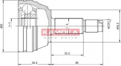 KAMOKA 6710 Шарнирный комплект, приводной вал