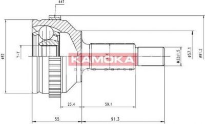 KAMOKA 6714 Шарнирный комплект, приводной вал