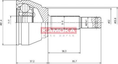 KAMOKA 6804 шарнирный комплект, приводной вал на OPEL ASTRA F универсал (51_, 52_)