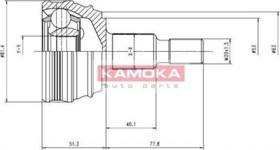 KAMOKA 6864 Шарнирный комплект, приводной вал