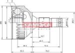 KAMOKA 6924 шарнирный комплект, приводной вал на PEUGEOT 306 (7B, N3, N5)