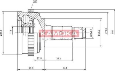 KAMOKA 6972 шарнирный комплект, приводной вал на HONDA CIVIC VI Hatchback (EJ, EK)