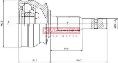 KAMOKA 7076 Шарнирный комплект, приводной вал