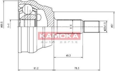 KAMOKA 7094 Шарнирный комплект, приводной вал