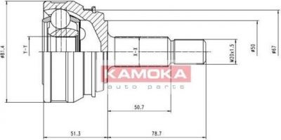 KAMOKA 7096 Шарнирный комплект, приводной вал