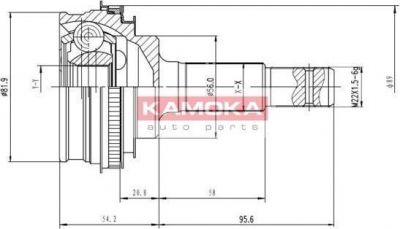 KAMOKA 7108 Шарнирный комплект, приводной вал