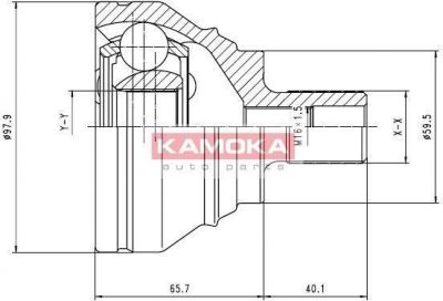 KAMOKA 7274 Шарнирный комплект, приводной вал