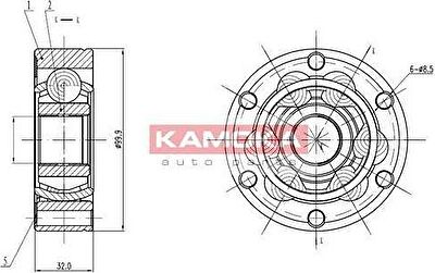 KAMOKA 9024 шарнирный комплект, приводной вал на FORD SCORPIO I (GAE, GGE)