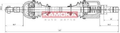 KAMOKA CT1138905 приводной вал на PEUGEOT 106 I (1A, 1C)