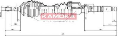 KAMOKA CT1138908 приводной вал на PEUGEOT 206 Наклонная задняя часть (2A/C)