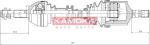 KAMOKA CT1138913 приводной вал на FIAT DUCATO фургон (290)