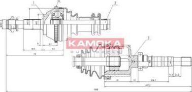 KAMOKA CT1138914 приводной вал на FIAT DUCATO Panorama (280)