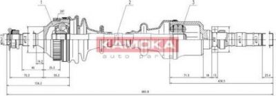 KAMOKA CT1138925A приводной вал на PEUGEOT PARTNER фургон (5)