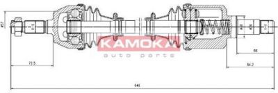 KAMOKA CT1138933 приводной вал на PEUGEOT 306 (7B, N3, N5)