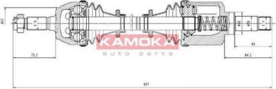 KAMOKA CT1138952 приводной вал на PEUGEOT 205 II (20A/C)