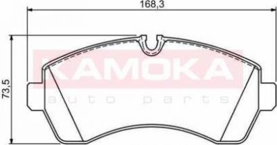 KAMOKA JQ1012089 комплект тормозных колодок, дисковый тормоз на MERCEDES-BENZ SPRINTER 5-t c бортовой платформой/ходовая часть (906)