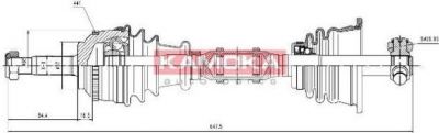 KAMOKA RN1138909A приводной вал на RENAULT MEGANE I (BA0/1_)