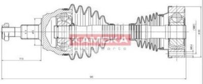 KAMOKA VW1138926 приводной вал на SKODA OCTAVIA Combi (1U5)