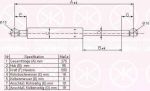 KLOKKERHOLM 00167100 газовая пружина, крышка багажник на AUDI 80 (89, 89Q, 8A, B3)
