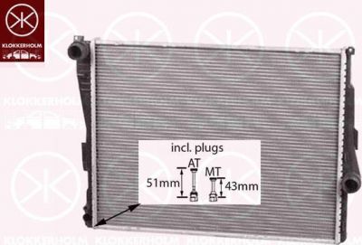 KLOKKERHOLM 0061302205 радиатор, охлаждение двигателя на Z4 (E85)
