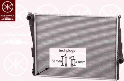 KLOKKERHOLM 0061302278 радиатор, охлаждение двигателя на Z4 (E85)