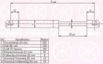 KLOKKERHOLM 16087100 газовая пружина, крышка багажник на NISSAN MICRA II (K11)