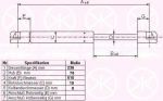 KLOKKERHOLM 16707100 газовая пружина, крышка багажник на NISSAN PRIMERA (P12)